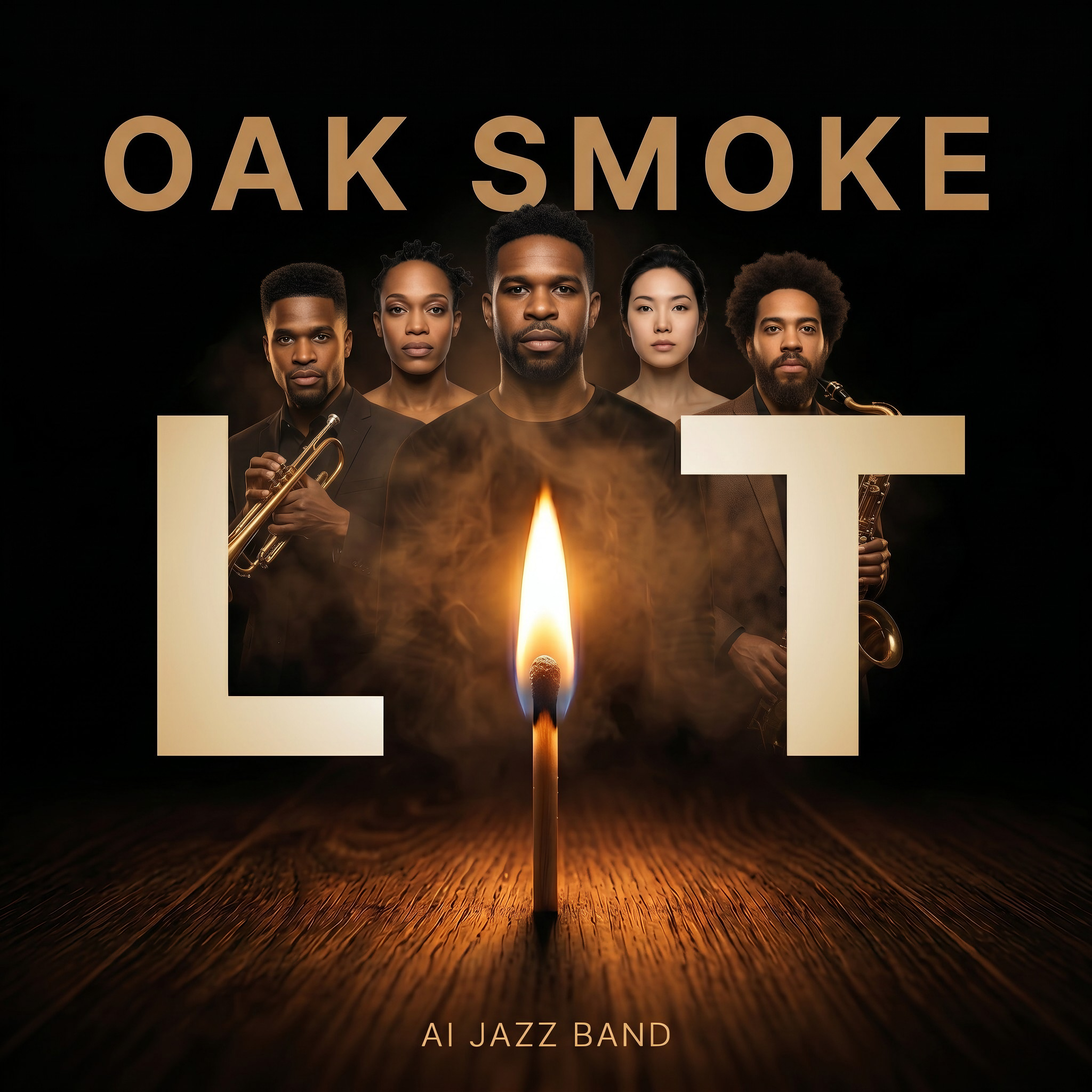 LIT — Oak Smoke's third album featuring the full band with a lit match